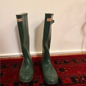 Hunter Forest Green Rain Boots